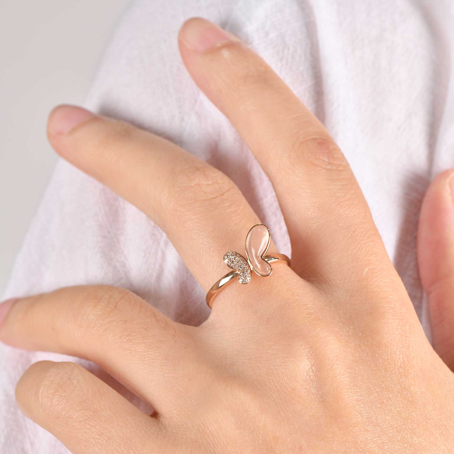 Buy Diamond Solid Gold Butterfly Ring, Solid Gold Diamond Handmade Stacking  Ring, Butterfly Jewelry, Animal Lover Beauty Band, Gift for Her Online in  India - Etsy